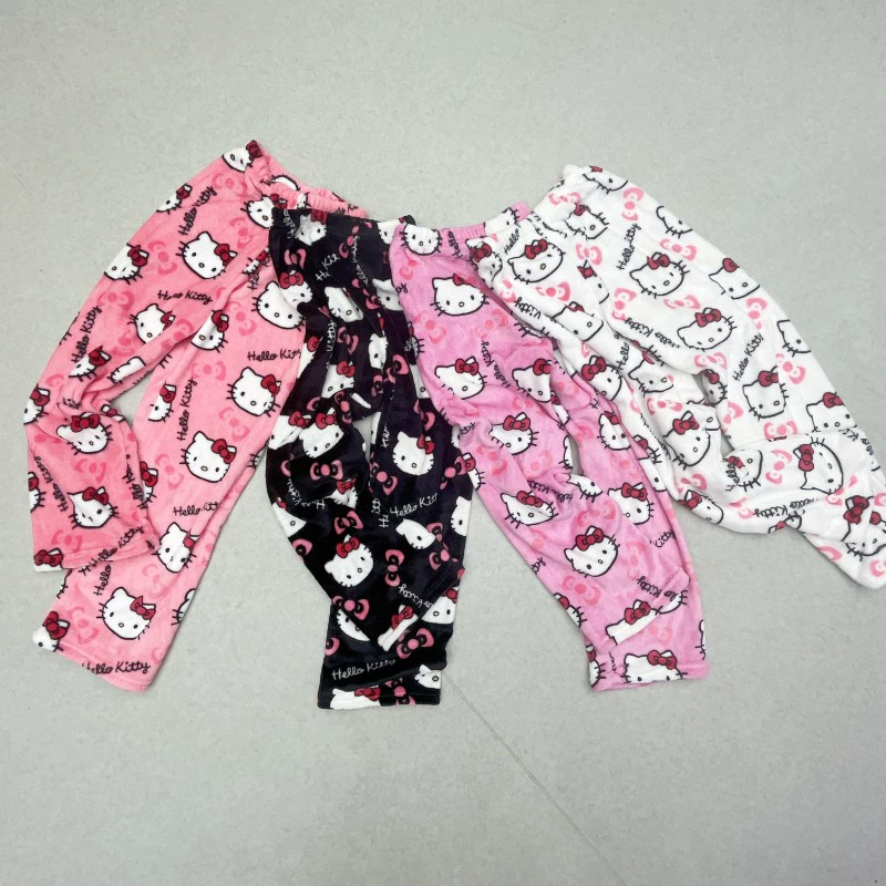 Cute Sanrio Cartoon Pajamas Anime Hello Kitty Pants Multicol - Pandabuy ...