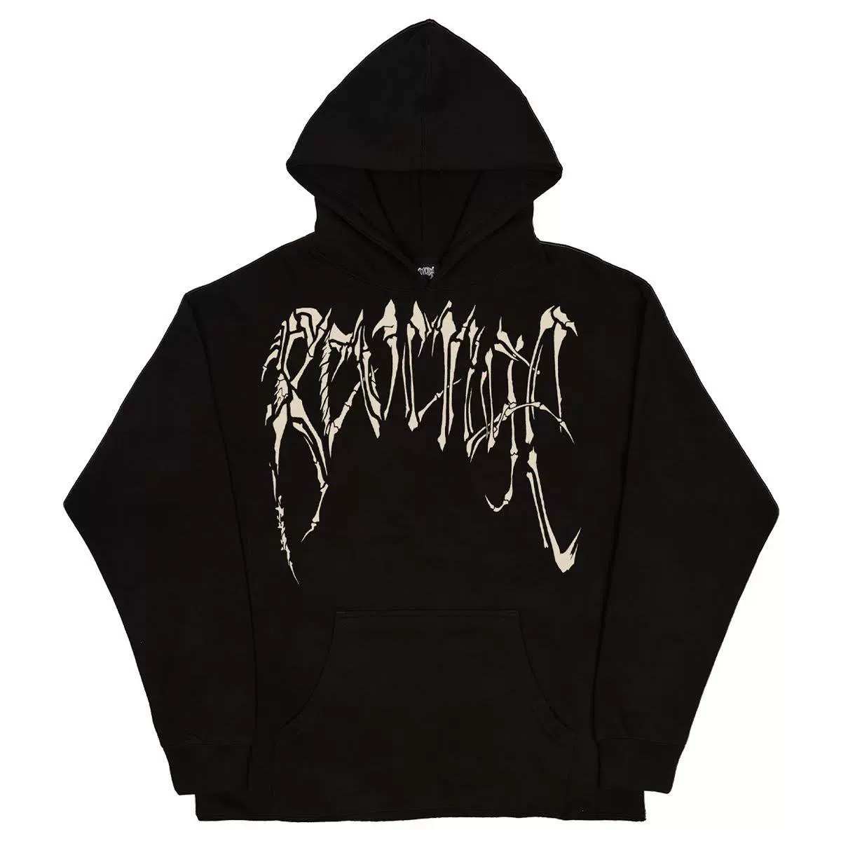 REVENGE OFFICIAL style BLACK HOODIE ge chest skull LOGO hooded sweater 